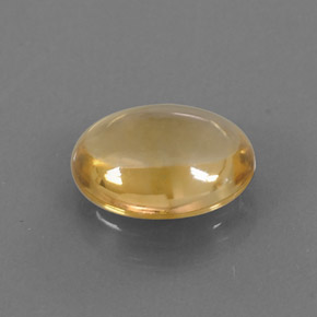 2.26 ct Yellow Citrine Stone, Natural Citrine in Oval Cabochon Shape for Sale