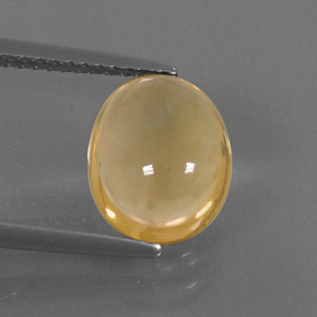 2.52 ct Gold Citrine Gemstone, Citrine Gem in Oval Cabochon Shape for Sale.