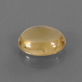 2.52 ct Gold Citrine Stone, Natural Citrine in Oval Cabochon Shape for Sale