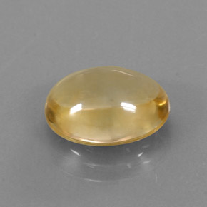 3.01 ct Gold Citrine Stone, Natural Citrine in Oval Cabochon Shape for Sale