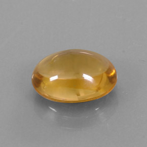 2.62 ct Yellow Citrine Stone, Natural Citrine in Oval Cabochon Shape for Sale