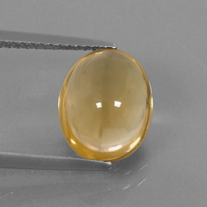 2.87 ct Gold Citrine Gemstone, Citrine Gem in Oval Cabochon Shape for Sale.