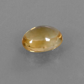 2.22 ct Yellow Citrine Stone, Natural Citrine in Oval Cabochon Shape for Sale