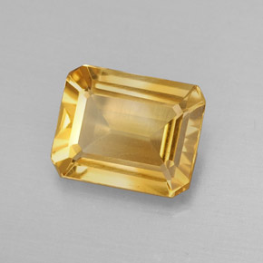 1.68 ct Yellow Citrine Stone, Natural Citrine in Octagon Facet Shape for Sale