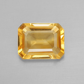 1.83 ct Yellow Citrine Gemstone, Citrine Gem in Octagon Facet Shape for Sale.