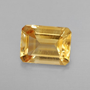 1.94 ct Yellow Citrine Gemstone, Citrine Gem in Octagon Facet Shape for Sale.