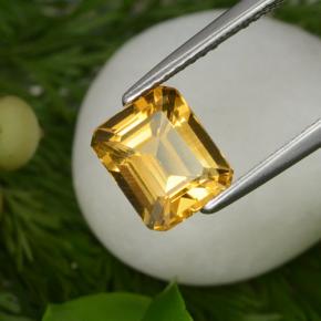 1.98 ct Yellow Citrine Stone, Natural Citrine in Octagon Step Cut Shape for Sale