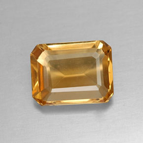 1.84 ct Yellow Citrine Gemstone, Citrine Gem in Octagon Facet Shape for Sale.