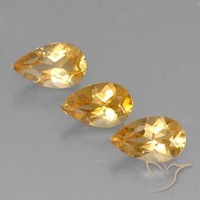 2.31ctw Natural Golden Citrine, Pear Shape, VVS-VS