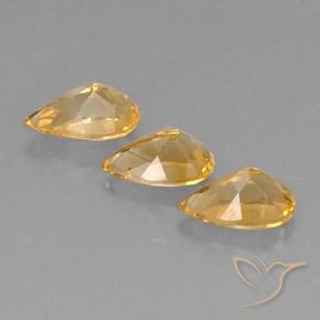 Citrine Gemstones in 8 x 5 mm (calibrated) Size for Sale, Citrine Stones in Golden Color