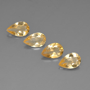 2.19 ct Yellow Citrine Gemstone, Citrine Gem in Pear Facet Shape for Sale.