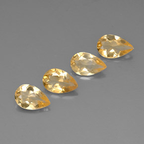 2.19 ct Yellow Citrine Stone, Natural Citrine in Pear Facet Shape for Sale