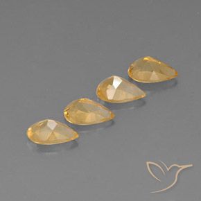Citrine Gemstones in 7.7 x 5 mm Size for Sale, Citrine Stones in Gold  Color