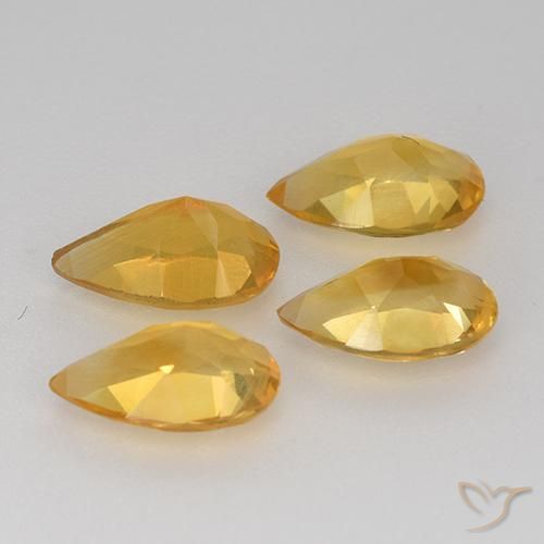 Citrine Gemstones in 8 x 5 mm (calibrated) Size for Sale, Citrine Stones in Bright Gold  Color