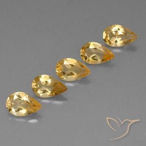 3.25ctw Natural Golden Citrine, Pear Shape, VVS-VS