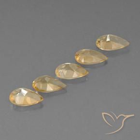 Citrine Gemstones in 8 x 5 mm (calibrated) Size for Sale, Citrine Stones in Golden Color