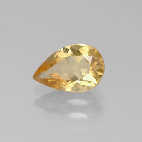 0.69 ct Yellow Citrine Stone, Natural Citrine in Pear Facet Shape for Sale