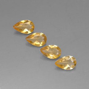 2.31 ct Yellow Citrine Gemstone, Citrine Gem in Pear Facet Shape for Sale.