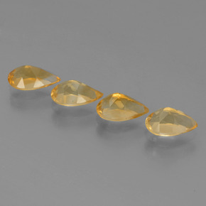 Citrine Gemstones in 7.7 x 5 mm Size for Sale, Citrine Stones in Orange-Gold  Color