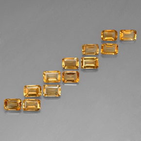 6.00 ct Yellow Citrine Stone, Natural Citrine in Octagon Facet Shape for Sale