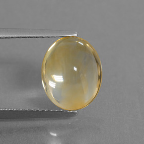 3.21 ct Gold Citrine Gemstone, Citrine Gem in Oval Cabochon Shape for Sale.