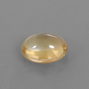 3.01 ct Yellow Citrine Stone, Natural Citrine in Oval Cabochon Shape for Sale