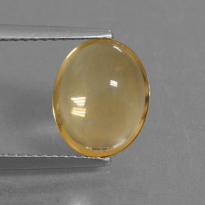 2.65 ct Gold Citrine Gemstone, Citrine Gem in Oval Cabochon Shape for Sale.