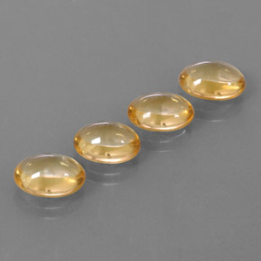 Citrine Gemstones in 10 x 8 mm (calibrated) Size for Sale, Citrine Stones in Light Gold Color