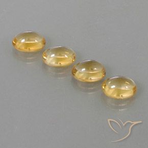 9.43 ctw Golden Citrine Stones, Natural Citrine in Oval Cabochon Shape for Sale