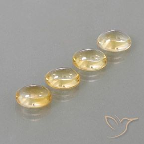 9.24 ctw Golden Citrine Stones, Natural Citrine in Oval Cabochon Shape for Sale