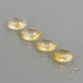 Citrine Gemstones in 10 x 8 mm (calibrated) Size for Sale, Citrine Stones in Gold  Color
