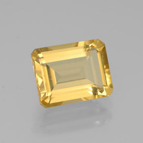 2.23 ct Yellow Citrine Gemstone, Citrine Gem in Octagon Facet Shape for Sale.