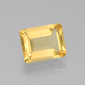 1.92 ct Yellow Citrine Stone, Natural Citrine in Octagon Facet Shape for Sale
