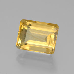 2.29 ct Yellow Citrine Stone, Natural Citrine in Octagon Facet Shape for Sale