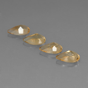 Citrine Gemstone in 7.8 x 5 mm Size for Sale, Citrine Stone in Yellow Golden Color