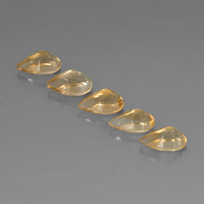 Citrine Gemstones in 8.1 x 5.1 mm Size for Sale, Citrine Stones in Yellow Golden Color