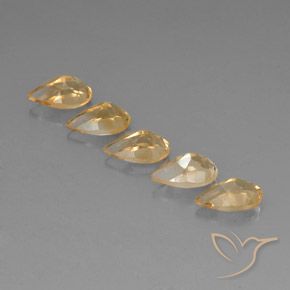 Citrine Gemstones in 8 x 5 mm (calibrated) Size for Sale, Citrine Stones in Golden Color