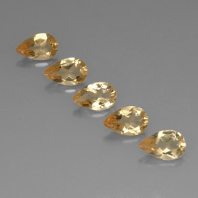 Golden Citrin Edelstein - 0.7ct Birnen Schliff (ID: 323822)