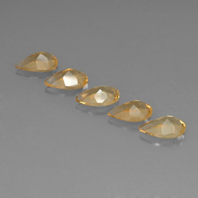Citrine Gemstones in 8 x 5 mm (calibrated) Size for Sale, Citrine Stones in Golden Color