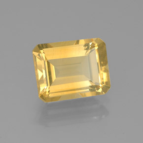 2.05 ct Yellow Citrine Stone, Natural Citrine in Octagon Facet Shape for Sale