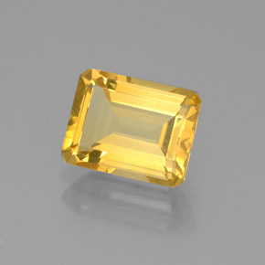 2.06 ct Yellow Citrine Stone, Natural Citrine in Octagon Facet Shape for Sale