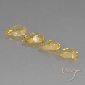 Citrine Gemstones in 8 x 5 mm (calibrated) Size for Sale, Citrine Stones in Medium Gold  Color