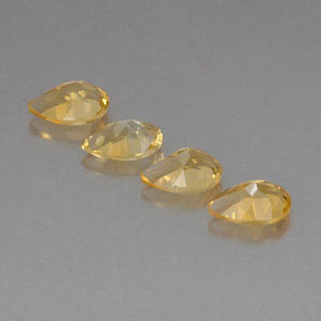 Citrine Gemstone in 7 x 5 mm (calibrated) Size for Sale, Citrine Stone in Yellow Golden Color