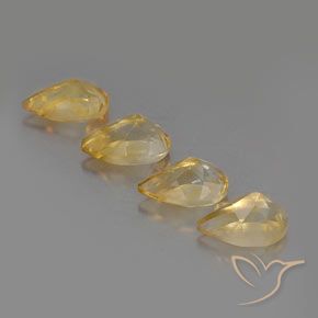 Citrine Gemstones in 8 x 5 mm (calibrated) Size for Sale, Citrine Stones in Light Golden Color