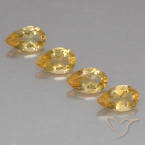 2.79ctw Natural Medium Gold  Citrine, Pear Shape, VVS-VS