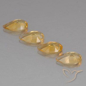 Citrine Gemstones in 8 x 5 mm (calibrated) Size for Sale, Citrine Stones in Medium Gold  Color