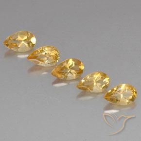 3.87ctw Natural Gold Citrine, Pear Shape, VVS-VS, Photo A