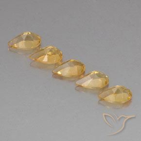 Citrine Gemstones in 8 x 5 mm (calibrated) Size for Sale, Citrine Stones in Gold Color