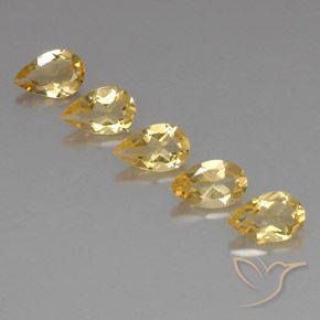 3.55ctw Natural Gold  Citrine, Pear Shape, VVS-VS