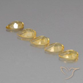 Citrine Gemstones in 8 x 5 mm (calibrated) Size for Sale, Citrine Stones in Gold  Color